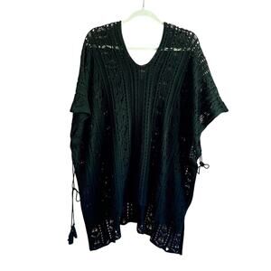 LA Class 100% Acrylic V-Neck Contemporary Resortwear Crochet Tunic Swim Coverup